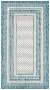 Safavieh Courtyard 2'-0" x 3'-7" Rug in Ivory / Aqua