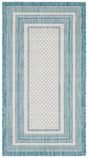 Safavieh Courtyard 2'-0" x 3'-7" Rug in Ivory / Aqua