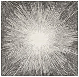 Safavieh Abstract 6'-0" x 6'-0" Rug in Ivory / Charcoal
