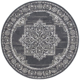Safavieh Pyramid 6'-7" x 6'-7" Rug in Charcoal / Ivory