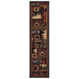 Oriental Weavers Sphinx Woodlands 1041C Black / Multi Rugs - runner
