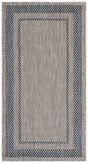 Safavieh Courtyard 2'-7" x 5'-0" Rug in Grey / Navy