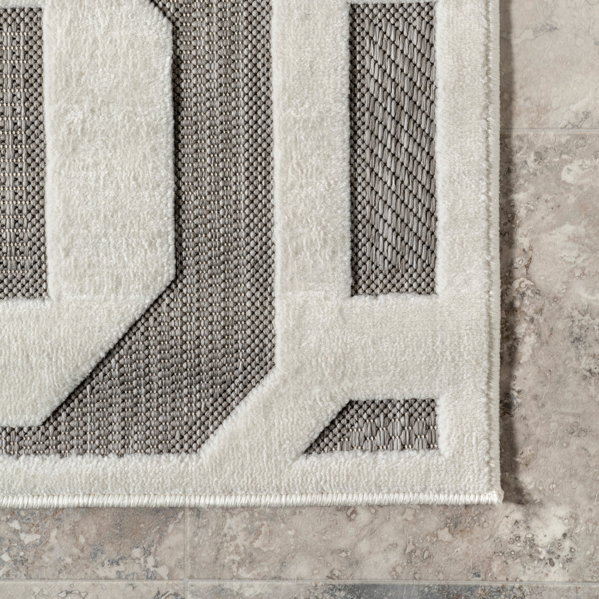 Nuloom Nicola Transitional Bars Grds05A Light Gray Area Rug