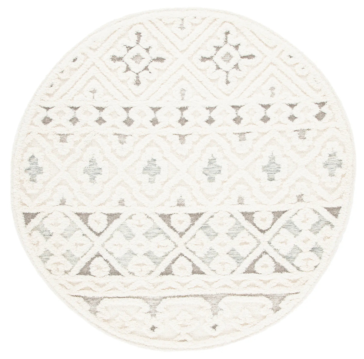 Safavieh Metro 6'-0" x 6'-0" Rug in Ivory / Grey