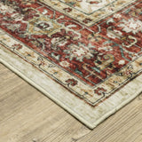 Oriental Weavers Sphinx Sumter Sum05 Ivory/ Red Rug - corner detail