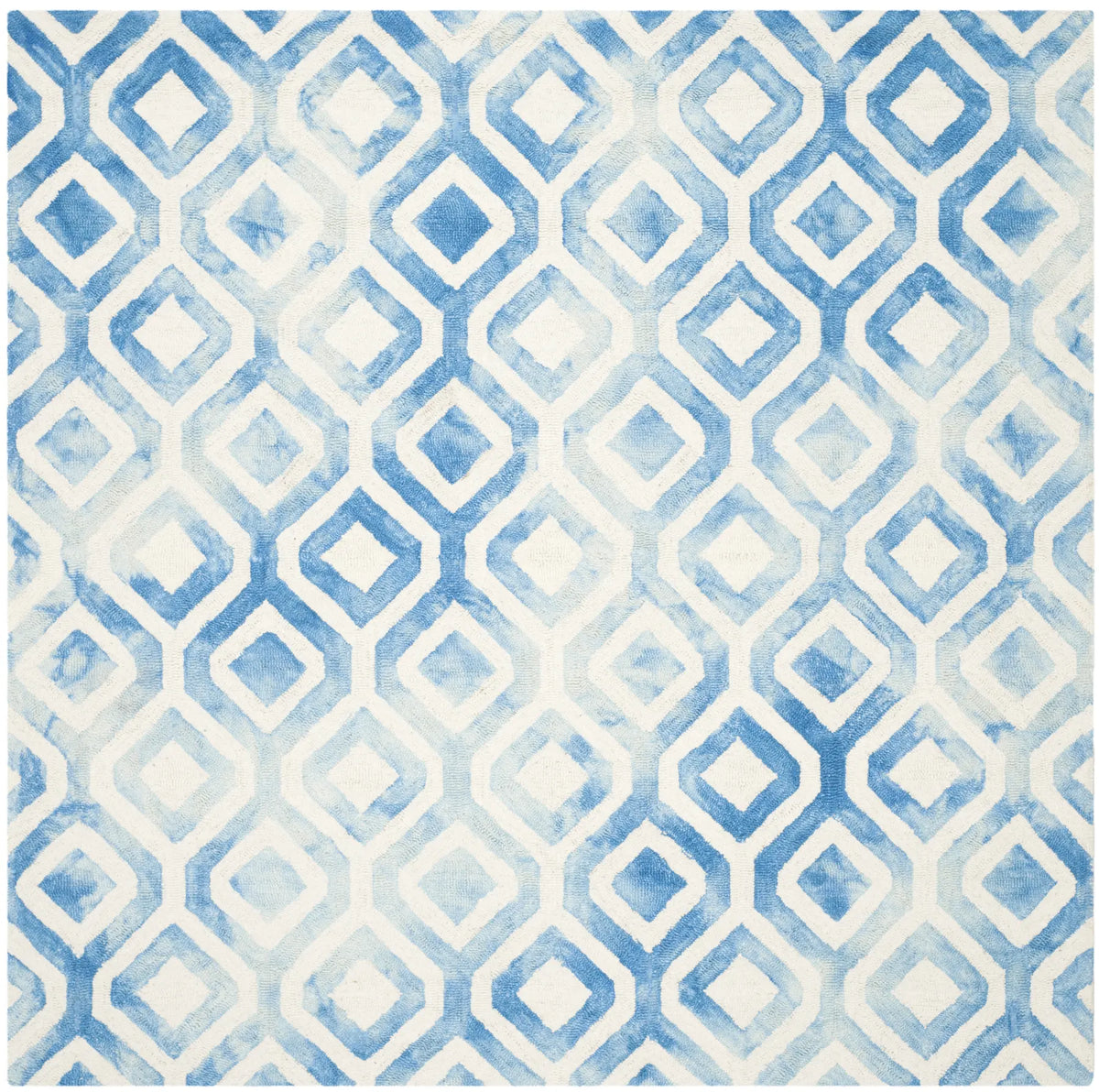 Safavieh Dip Dye 7'-0" x 7'-0" Rug in Ivory / Blue
