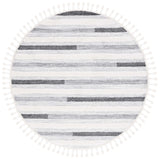 Safavieh Moroccan Tassel Shag 6'-7" x 6'-7" Rug in Ivory / Grey