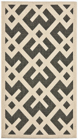 Safavieh Courtyard 2'-0" x 3'-7" Rug in Black / Beige