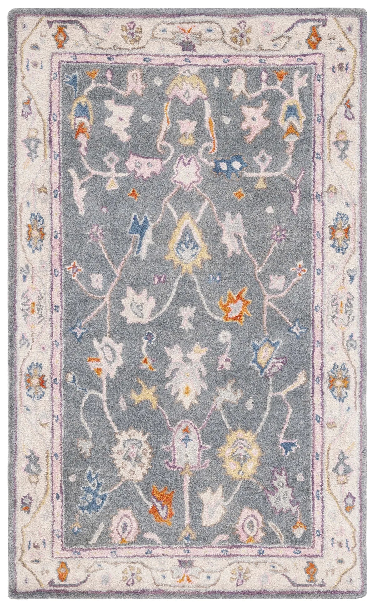 Safavieh Anatolia 3'-0" x 5'-0" Rug in Dark Grey / Ivory