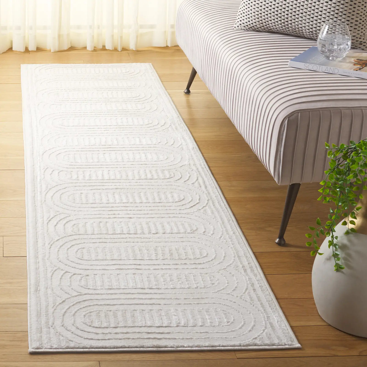 Safavieh Archway 2'-2" x 8'-0" Rug in Ivory / Ivory