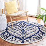 Safavieh Capri 5'-0" x 5'-0" Rug in Navy / Ivory