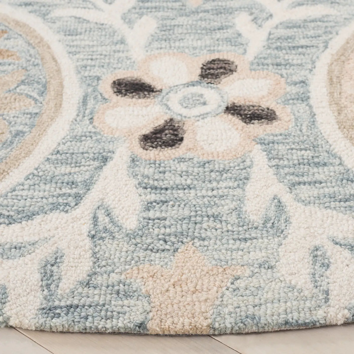 Safavieh Jardin 6'-0" x 6'-0" Rug in Light Grey / Ivory