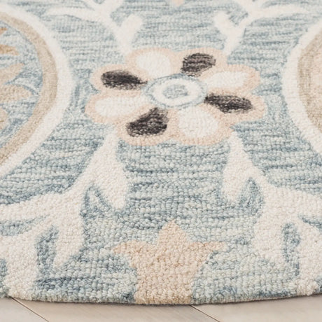 Safavieh Jardin 6'-0" x 6'-0" Rug in Light Grey / Ivory