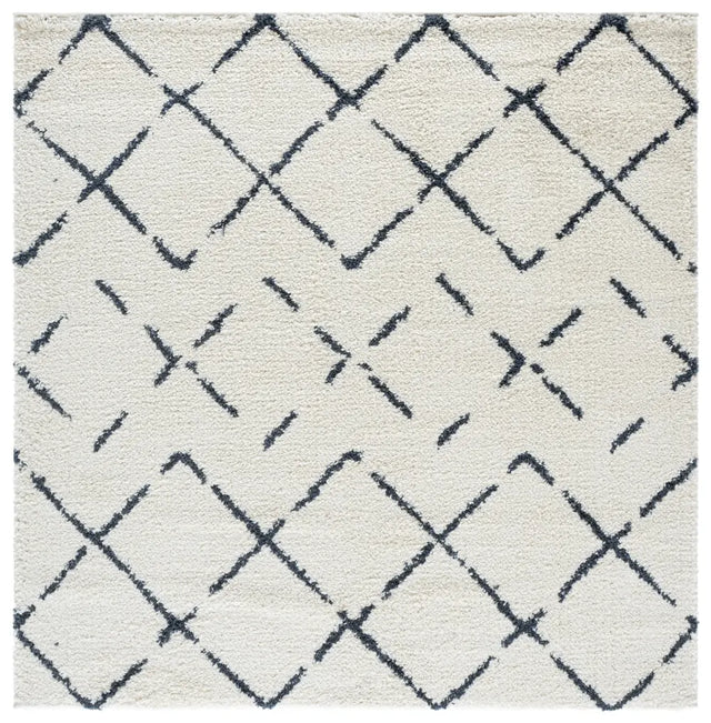Safavieh Arizona Shag 6'-7" x 6'-7" Rug in Ivory / Slate