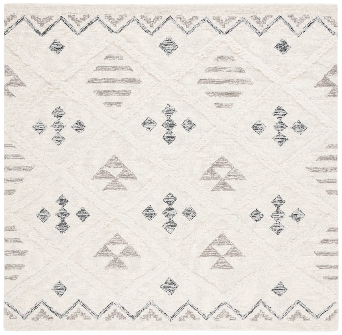 Safavieh Casablanca 6'-0" x 6'-0" Rug in Ivory / Black