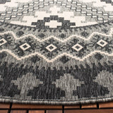 Safavieh Veranda 5'-3" x 5'-3" Rug in Ivory / Charcoal