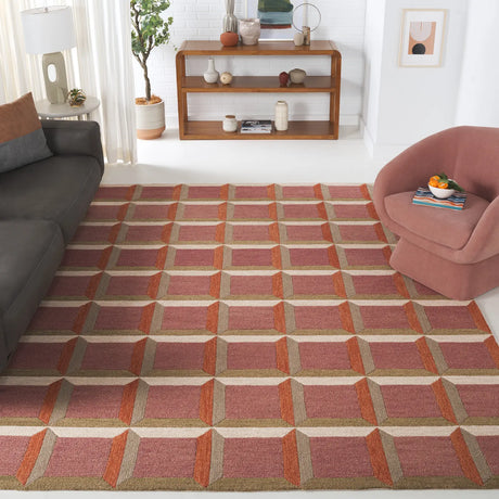 Safavieh Genre 10'-0" x 14'-0" Rug in Pink / Beige