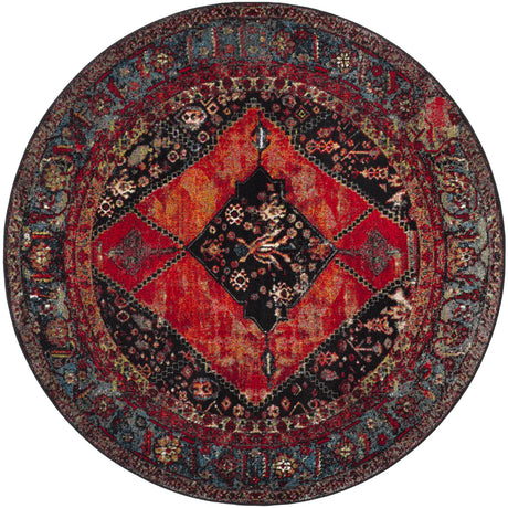 Safavieh Vintage Hamadan 5'-3" x 5'-3" Rug in Orange / Multi