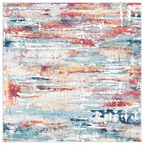 Safavieh Skyler 6'-7" x 6'-7" Rug in Beige / Burgundy