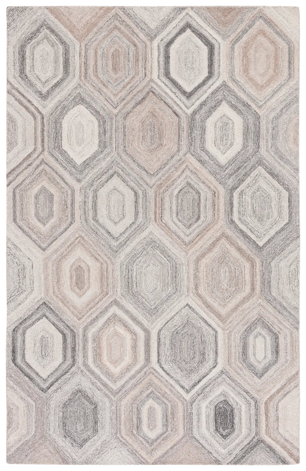 Safavieh Abstract 4'-0" x 6'-0" Rug in Natural / Grey