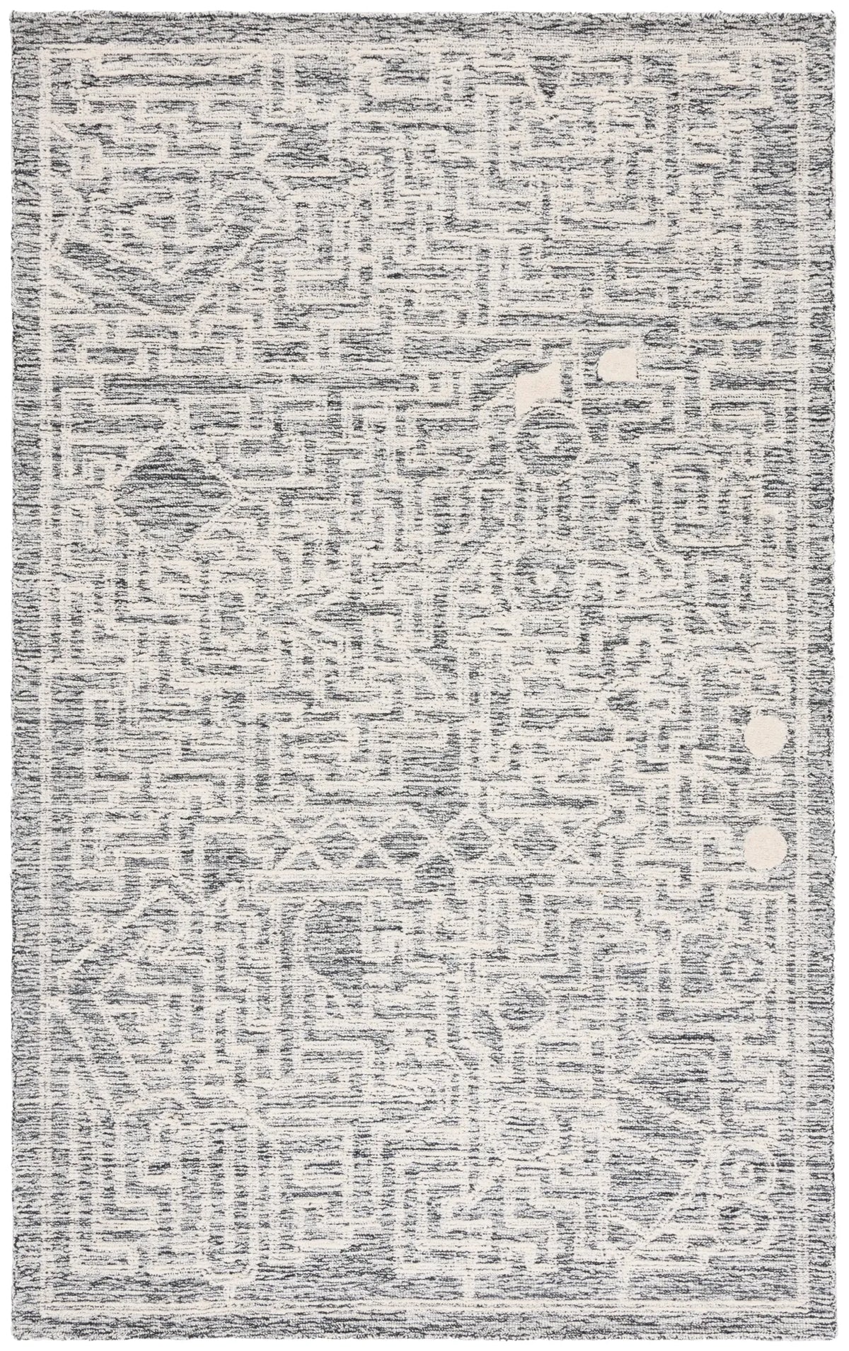 Safavieh Abstract 4'-0" x 6'-0" Rug in Charcoal / Ivory