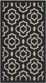 Safavieh Courtyard 2'-0" x 3'-7" Rug in Black / Beige