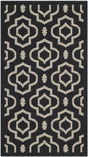Safavieh Courtyard 2'-0" x 3'-7" Rug in Black / Beige