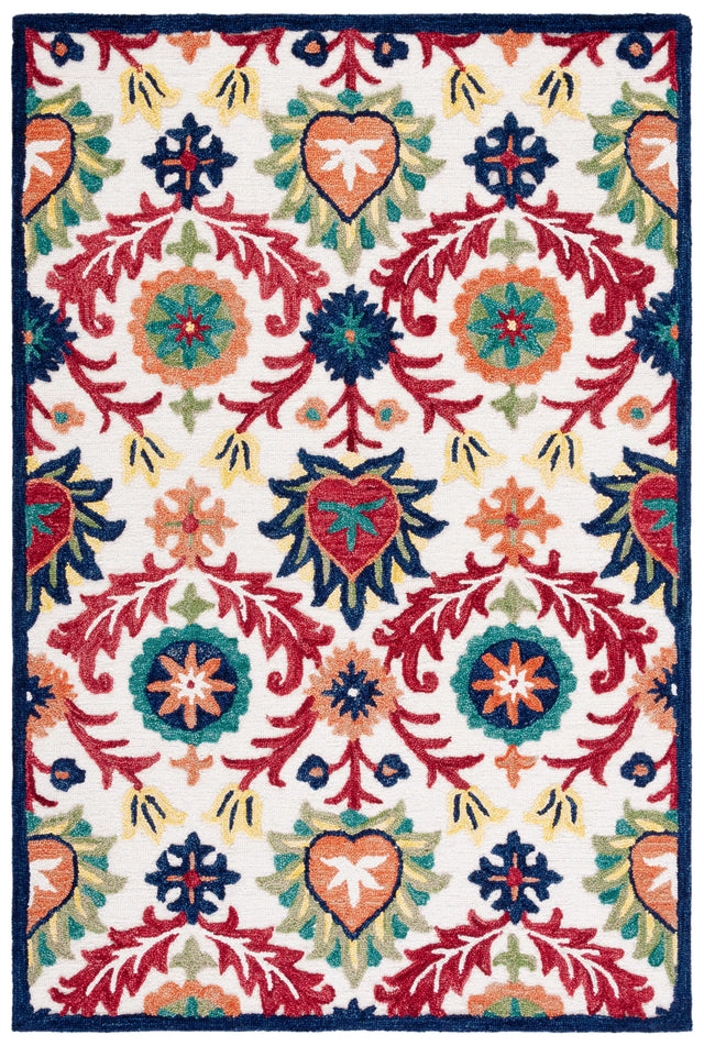 Safavieh Blossom 4'-0" x 6'-0" Rug in Ivory / Green