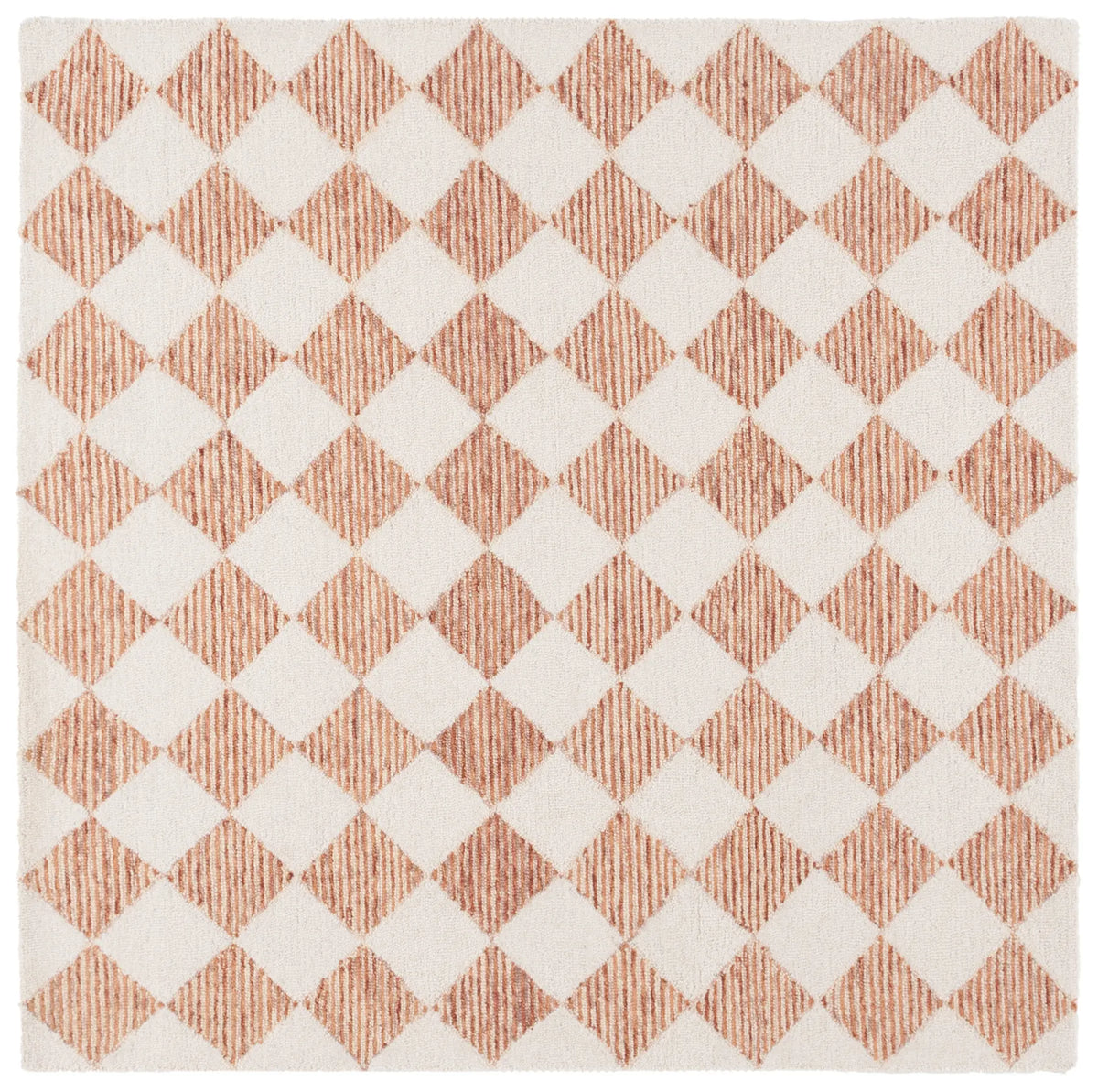 Safavieh Ebony 6'-0" x 6'-0" Rug in Rust / Ivory