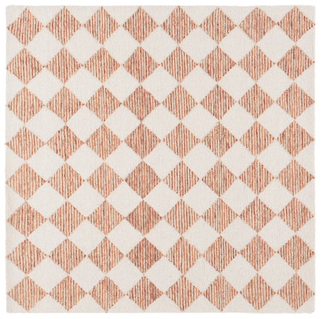Safavieh Ebony 6'-0" x 6'-0" Rug in Rust / Ivory