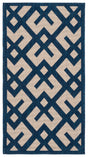 Safavieh Courtyard 2'-0" x 3'-7" Rug in Navy / Beige