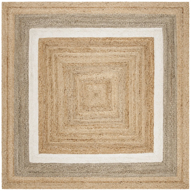 Safavieh Natural Fiber 6'-0" x 6'-0" Rug in Natural / Grey/Ivory