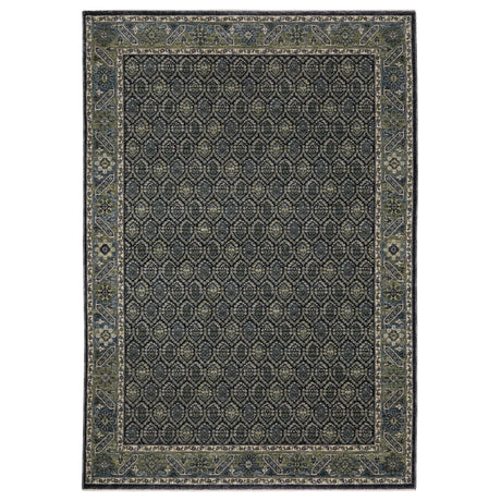 Oriental Weavers Sphinx ELIANA ELI01 Blue Border Rugs - main flat
