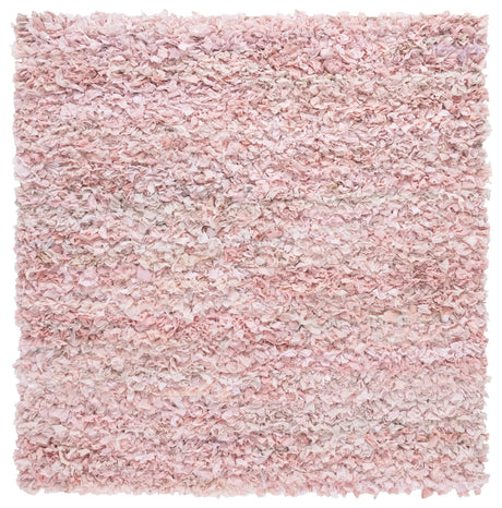 Safavieh Rio Shag 6'-0" x 6'-0" Rug in Light Pink