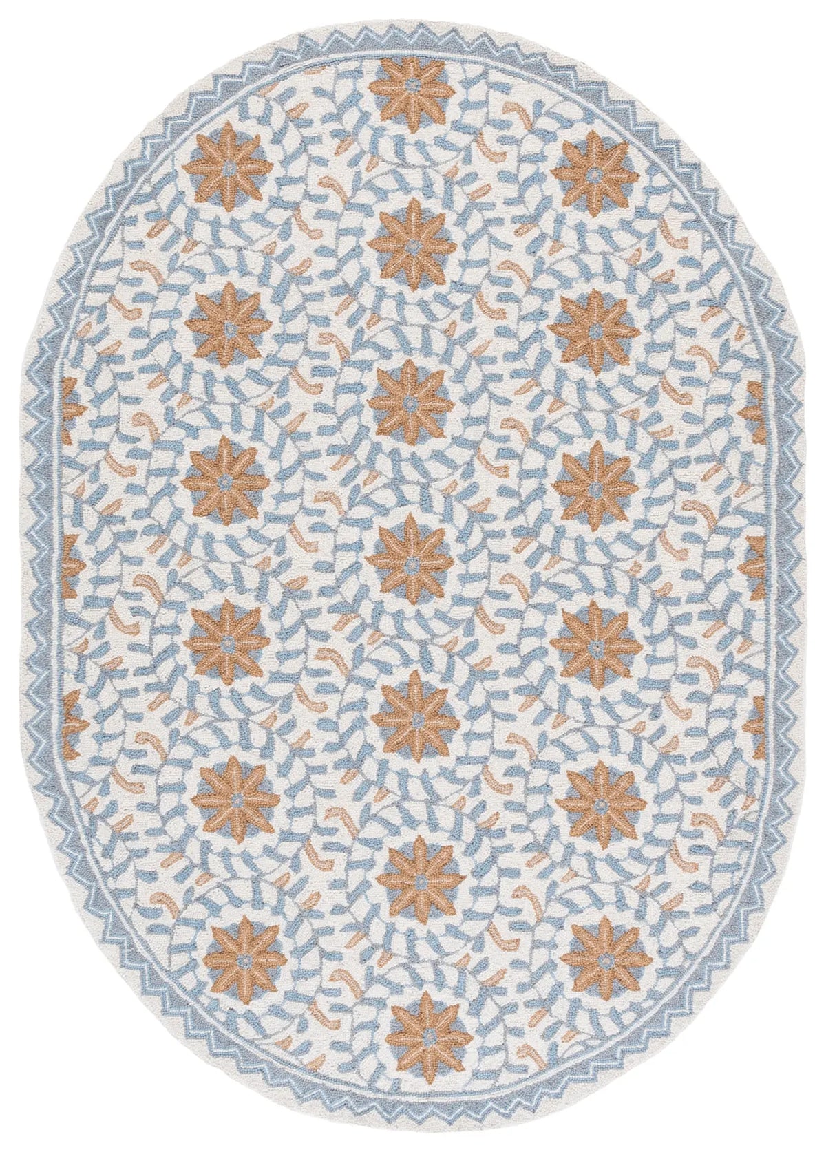 Safavieh Chelsea 4'-6" x 6'-6" Rug in Ivory / Blue