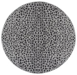 Safavieh Courtyard 5'-3" x 5'-3" Rug in Grey / Black