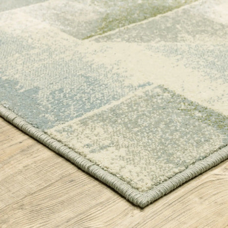 Oriental Weavers Sphinx Branson Br10A Blue/ Green Rugs - corner detail