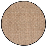 Safavieh Natural Fiber 5'-0" x 5'-0" Rug in Natural / Black
