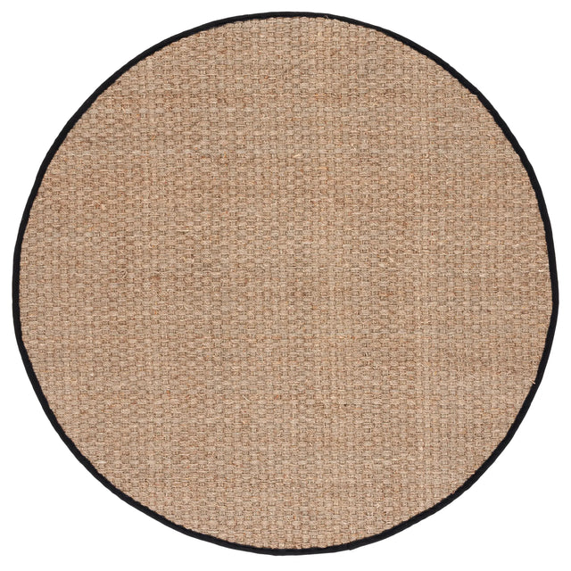 Safavieh Natural Fiber 5'-0" x 5'-0" Rug in Natural / Black