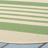 Safavieh Courtyard 5'-3" x 5'-3" Rug in Green / Beige