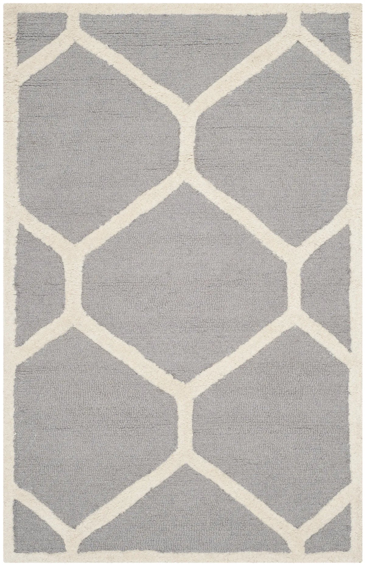 Safavieh Cambridge 2'-0" x 3'-0" Rug in Silver / Ivory
