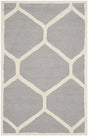 Safavieh Cambridge 2'-0" x 3'-0" Rug in Silver / Ivory