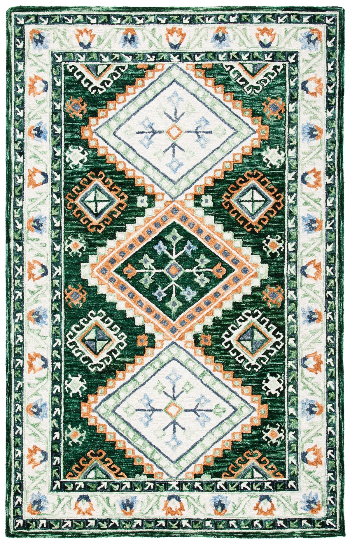 Safavieh Aspen 4'-0" x 6'-0" Rug in Green / Ivory