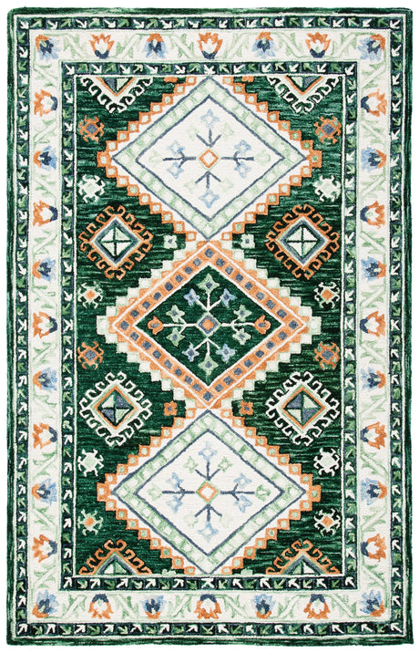 Safavieh Aspen 4'-0" x 6'-0" Rug in Green / Ivory