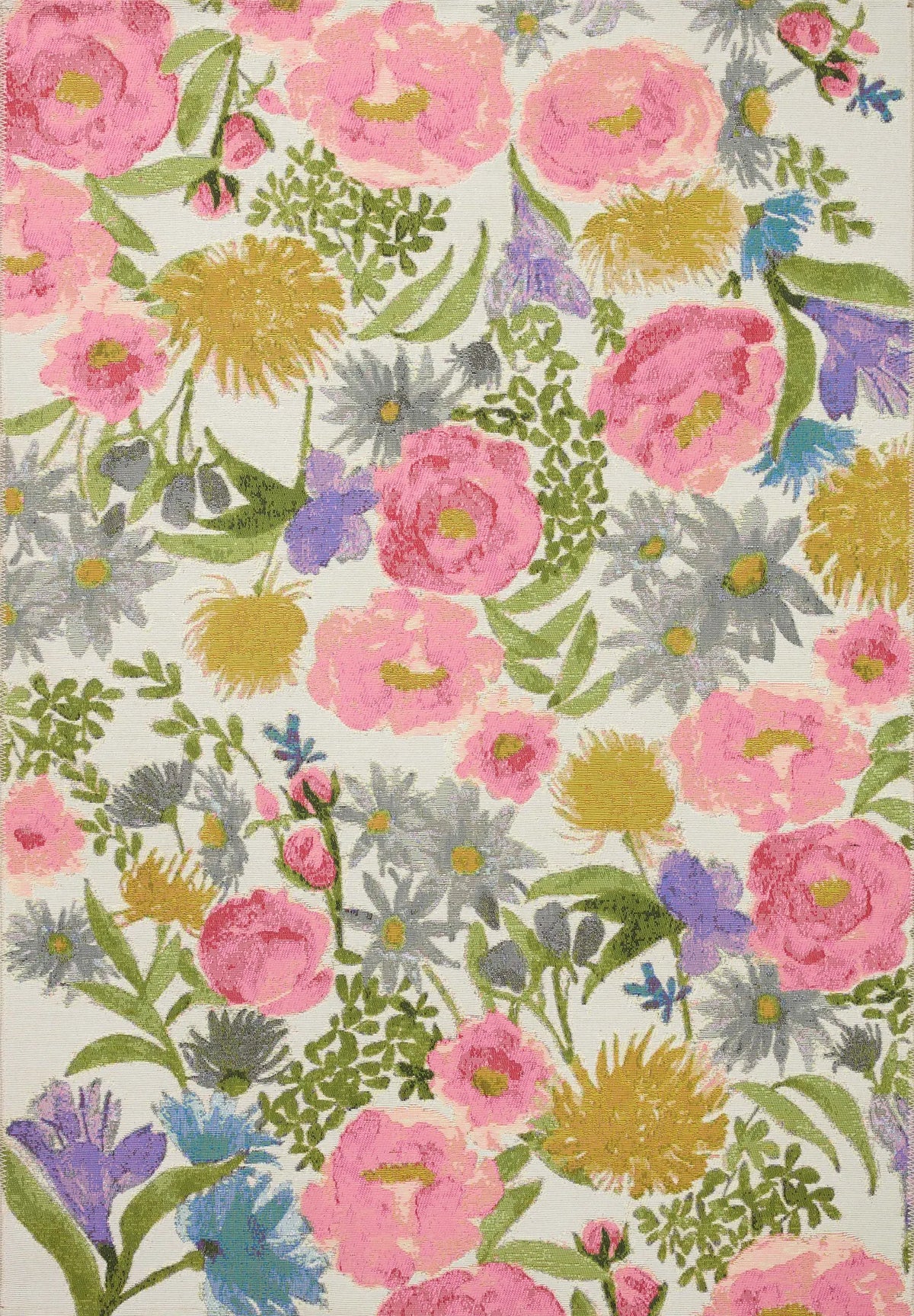 Loloi Botanical Bot-01 Ivory/Multi Rug - main flat