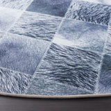Safavieh Faux Hide 6'-0" x 6'-0" Rug in Grey / Dark Grey