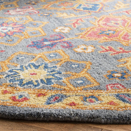 Safavieh Heritage 6'-0" x 6'-0" Rug in Charcoal / Multi
