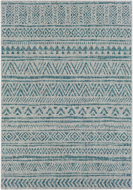 Surya Eagean Eag-2307 Aqua, Black, White, Taupe Rug.