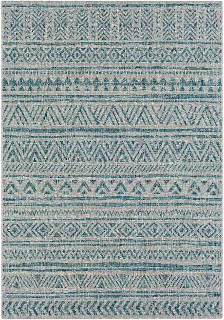 Surya Eagean Eag-2307 Aqua, Black, White, Taupe Rug.