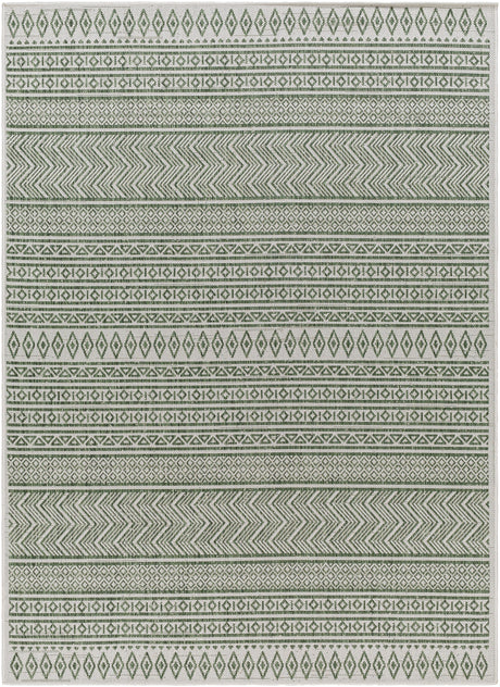 Surya Eagean Eag-2425 Grass Green, Ivory, Dark Green, Seafoam Rug.